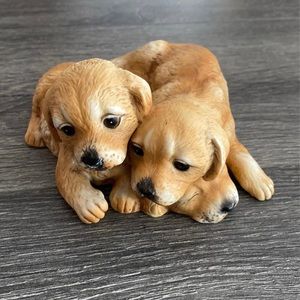 Homco golden retriever puppy figurine